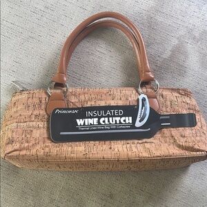 Tan Insulated Wine Clutch